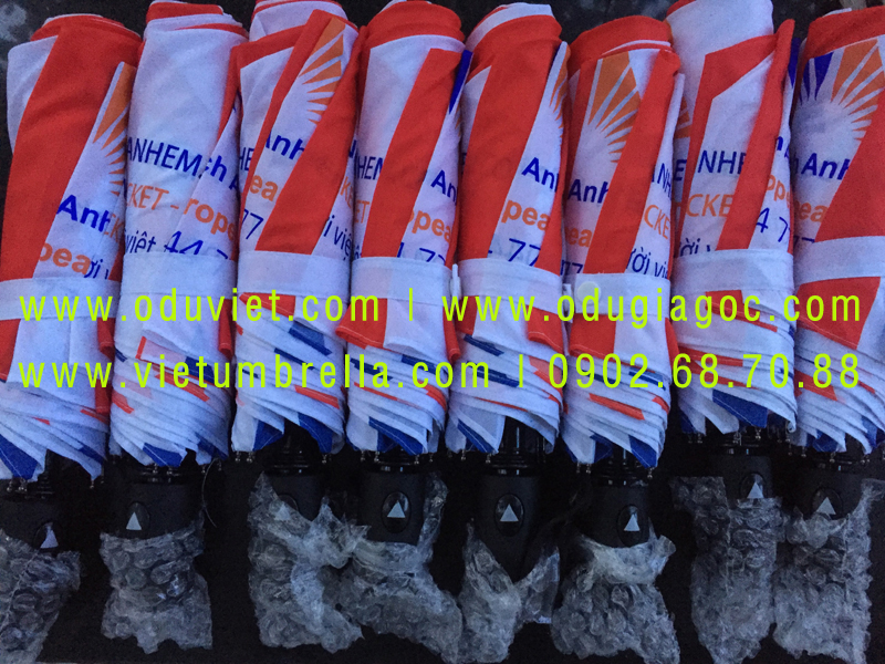 xưởng sản xuất ô dù cầm tay in logo quảng cáo